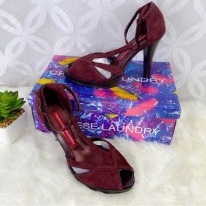 NEW IN BOX Chinese Laundry Nyrvana Suede Wine Sandal